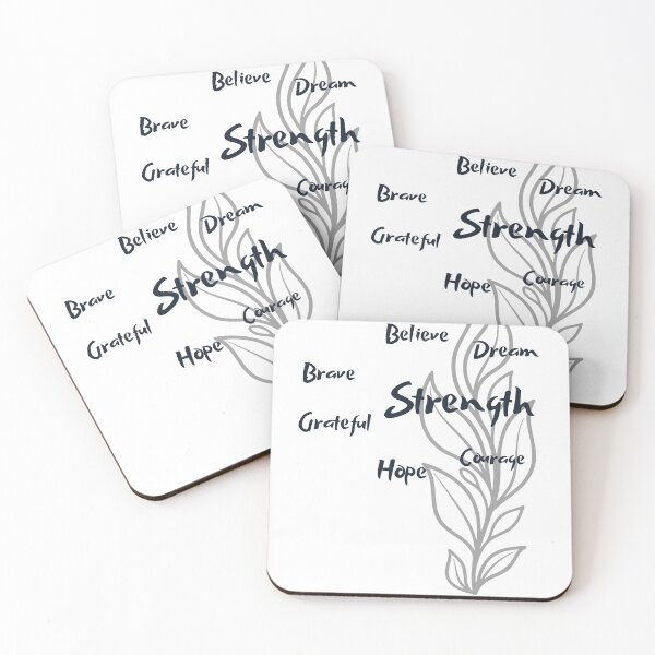 Item preview, Strength Believe Brave Dream Grateful Courage Hope Workart designed and sold by SapphireOne.