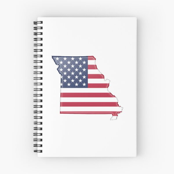 Item preview, Missouri USA Flag Silhouette – Stars and Stripes State Outline designed and sold by Paper Drip.