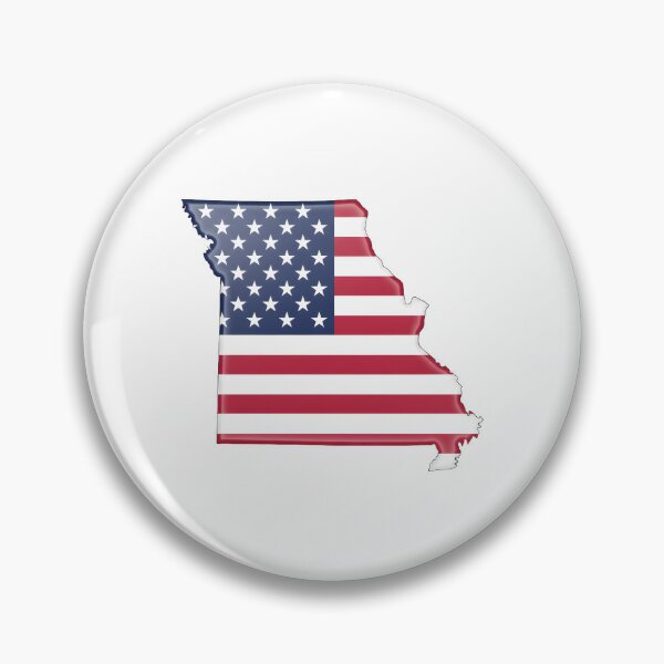 Item preview, Missouri USA Flag Silhouette – Stars and Stripes State Outline designed and sold by Paper Drip.