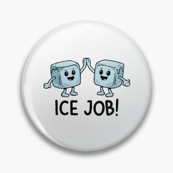 Item preview, Ice Cube Pun “Ice Job!” – Cute Funny High Five Cartoon | Positive Encouragement & Congratulations Gift Design designed and sold by BrainBubbleArt.