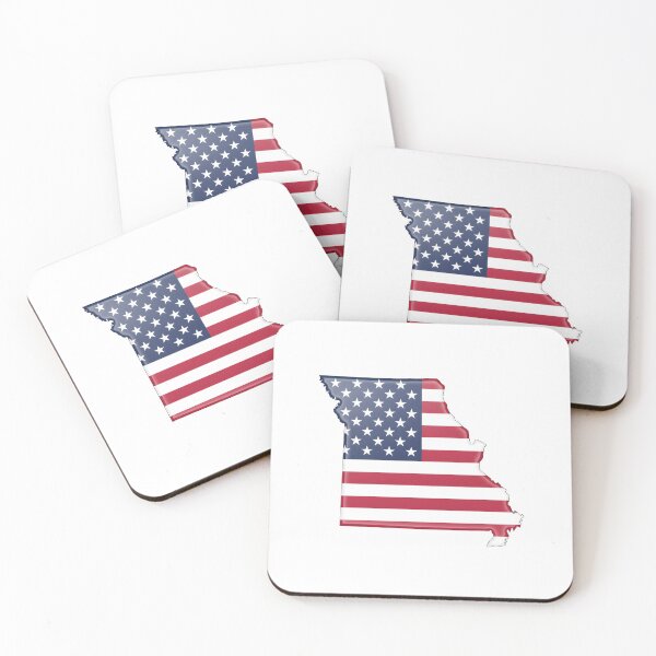 Item preview, Missouri USA Flag Silhouette – Stars and Stripes State Outline designed and sold by Paper Drip.