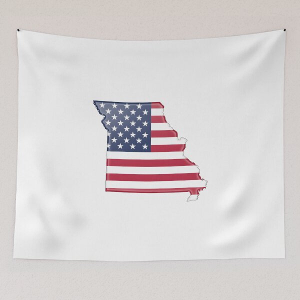 Item preview, Missouri USA Flag Silhouette – Stars and Stripes State Outline designed and sold by Paper Drip.