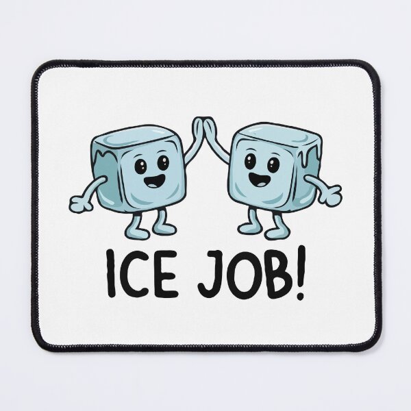 Item preview, Ice Cube Pun “Ice Job!” – Cute Funny High Five Cartoon | Positive Encouragement & Congratulations Gift Design designed and sold by BrainBubbleArt.