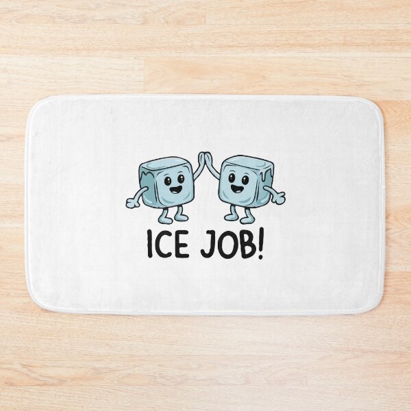 Item preview, Ice Cube Pun “Ice Job!” – Cute Funny High Five Cartoon | Positive Encouragement & Congratulations Gift Design designed and sold by BrainBubbleArt.