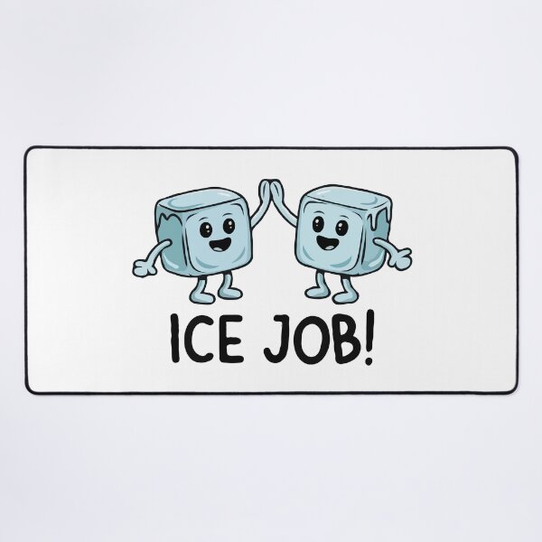 Item preview, Ice Cube Pun “Ice Job!” – Cute Funny High Five Cartoon | Positive Encouragement & Congratulations Gift Design designed and sold by BrainBubbleArt.