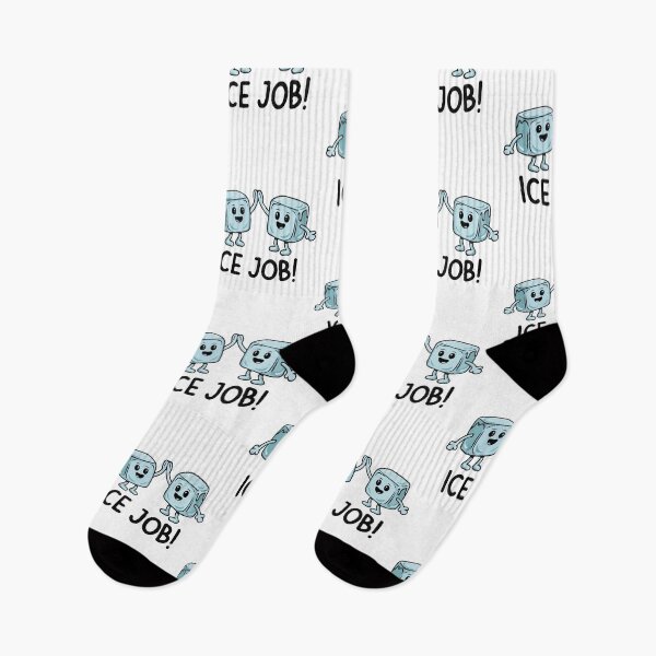 Item preview, Ice Cube Pun “Ice Job!” – Cute Funny High Five Cartoon | Positive Encouragement & Congratulations Gift Design designed and sold by BrainBubbleArt.