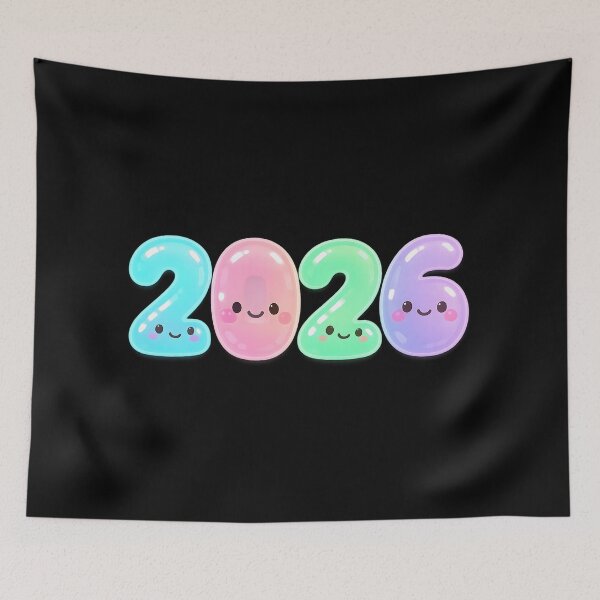 Item preview, Cute Pastel Kawaii 2026 Happy New Year Sticker designed and sold by SassyArtistry.