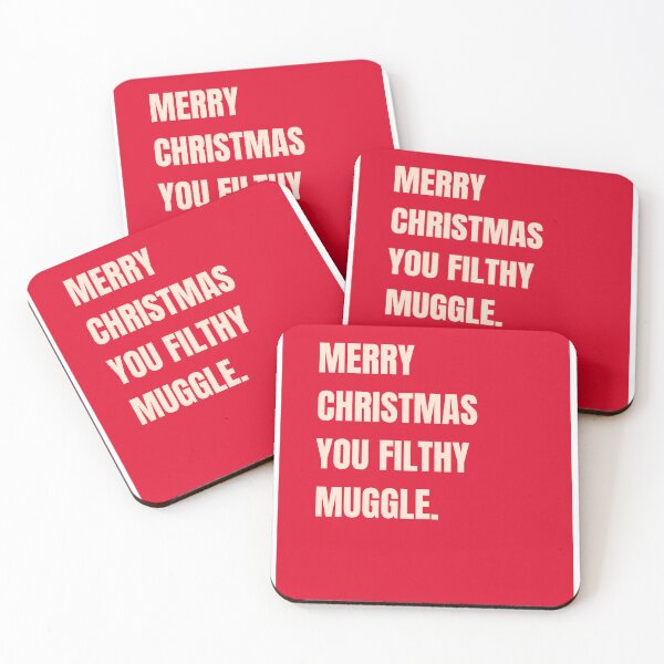 Item preview, Harry Potter Christmas card Funny Magical Christmas Card “Merry Christmas You Filthy Muggle” Bold Typography Humor designed and sold by LaundrySalt.
