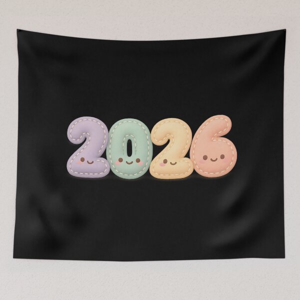 Item preview, Kawaii Stitched 2026 Cute New Year Sticker designed and sold by SassyArtistry.