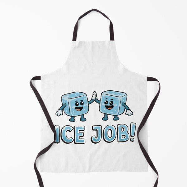 Item preview, Funny Ice Pun – Cute Ice Cubes High Five “Ice Job!” Positive Reward Cartoon Design designed and sold by BrainBubbleArt.