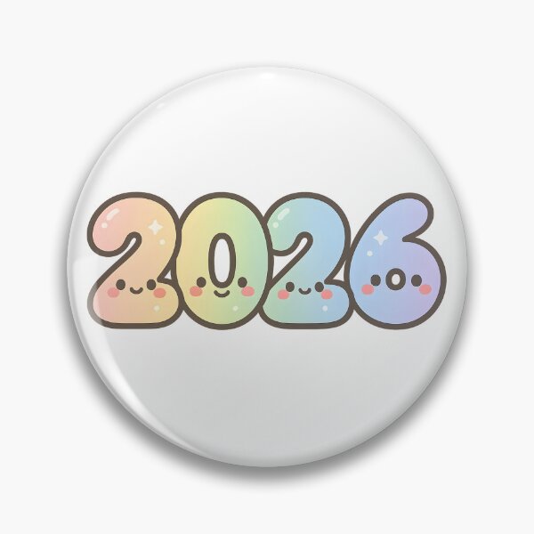 Item preview, Kawaii Gradient 2026 Cute New Year Sticker designed and sold by SassyArtistry.