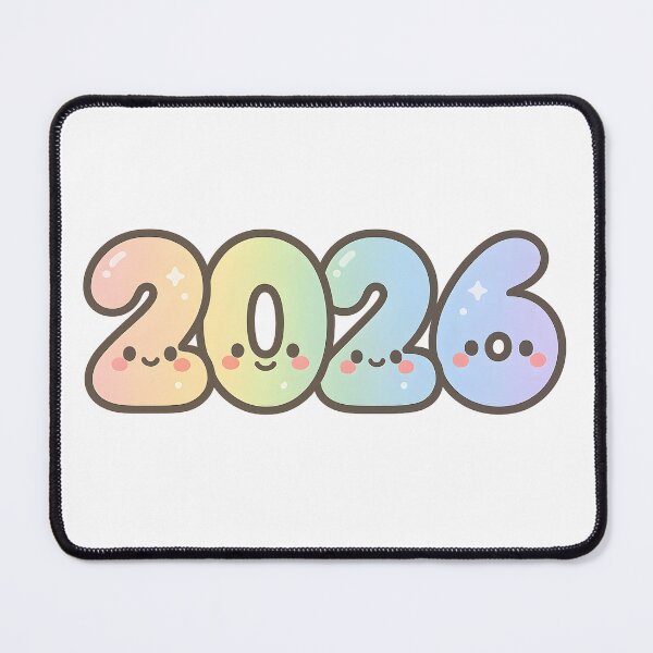 Item preview, Kawaii Gradient 2026 Cute New Year Sticker designed and sold by SassyArtistry.