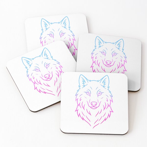 Item preview, Neon Wolf Glow – Cyber Spirit designed and sold by UmniTok.