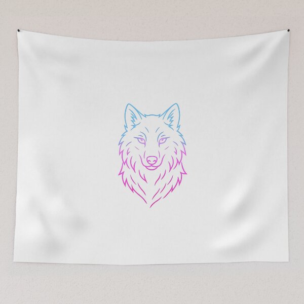 Item preview, Neon Wolf Glow – Cyber Spirit designed and sold by UmniTok.