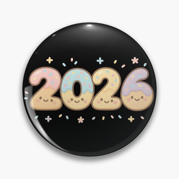 Item preview, Cute Donut Sprinkle 2026 Kawaii New Year Sticker designed and sold by SassyArtistry.