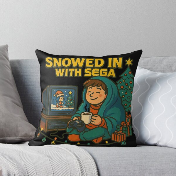 Item preview, Snowed In With Sega – Retro Console Christmas Cozy Night Gaming Controller & Tree Scene designed and sold by AddictiveDesign.