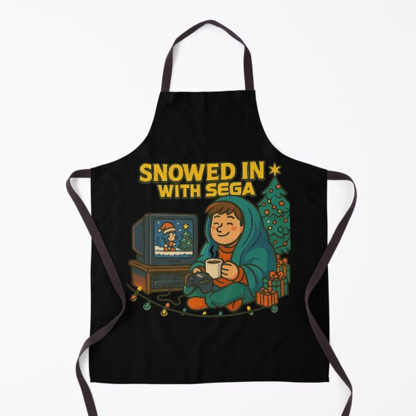 Item preview, Snowed In With Sega – Retro Console Christmas Cozy Night Gaming Controller & Tree Scene designed and sold by AddictiveDesign.