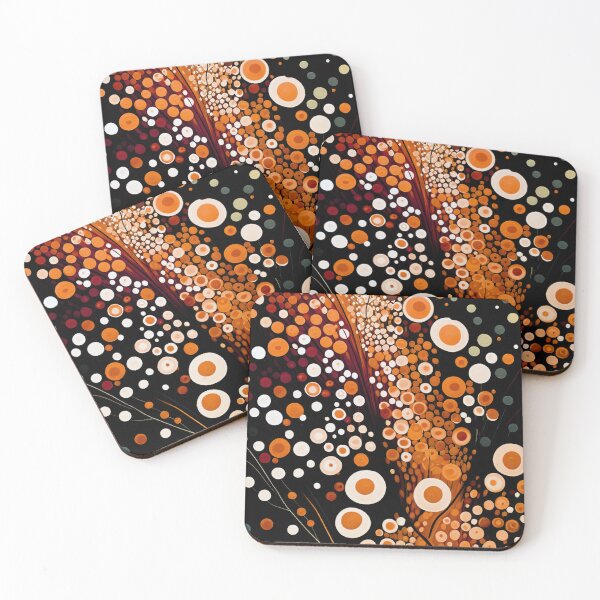 Item preview, FLOW BLOOM: Abstract Energy in Orange and White designed and sold by davidjulie.