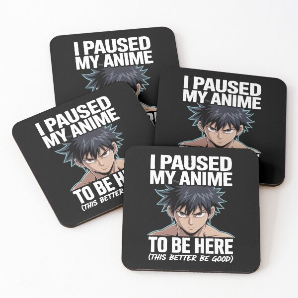Item preview, I Paused My Anime To Be Here Funny Otaku Design - Anime Lover Gift - Cool Manga Boy Art for Gamers & Weebs designed and sold by BrainBubbleArt.