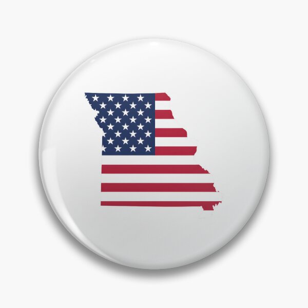 Item preview, Missouri USA Flag Silhouette – Stars and Stripes State Outline designed and sold by Paper Drip.