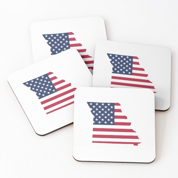 Item preview, Missouri USA Flag Silhouette – Stars and Stripes State Outline designed and sold by Paper Drip.