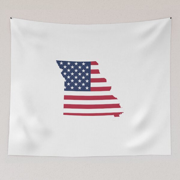 Item preview, Missouri USA Flag Silhouette – Stars and Stripes State Outline designed and sold by Paper Drip.