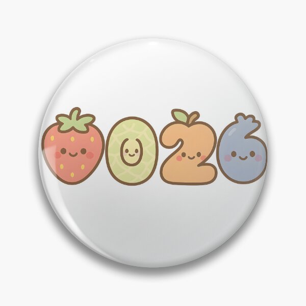 Item preview, Fruit 2026 Kawaii New Year Sticker designed and sold by SassyArtistry.