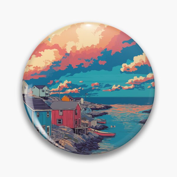 Item preview, Joe Batt's Arm Newfoundland | Fogo Island Outport Art designed and sold by TuncGK.