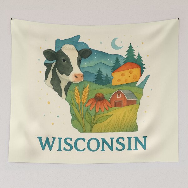 Item preview, Wisconsin designed and sold by Dream Whimspirations.