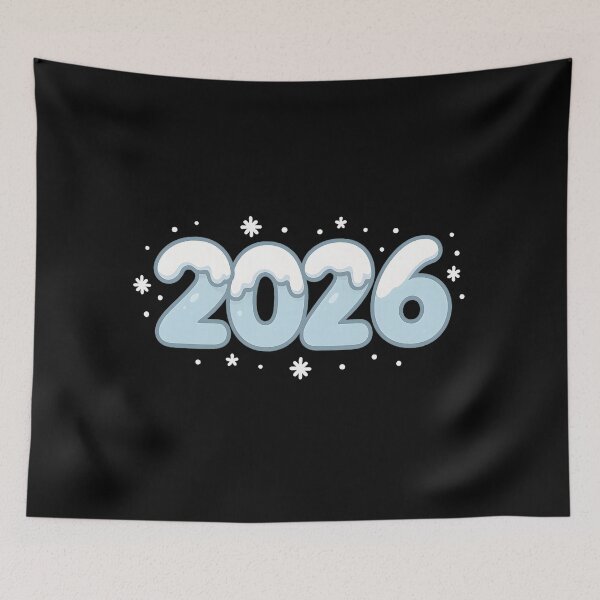 Item preview, Snowy Winter 2026 New Year Sticker designed and sold by SassyArtistry.