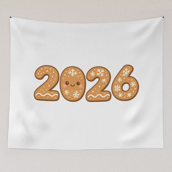 Item preview, Gingerbread 2026 Cute New Year Sticker designed and sold by SassyArtistry.