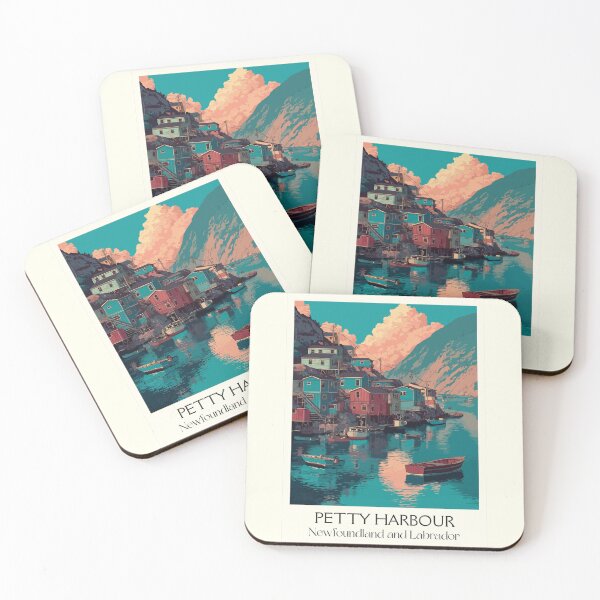 Item preview, Petty Harbour Newfoundland | Quaint Fishing Village Art designed and sold by TuncGK.