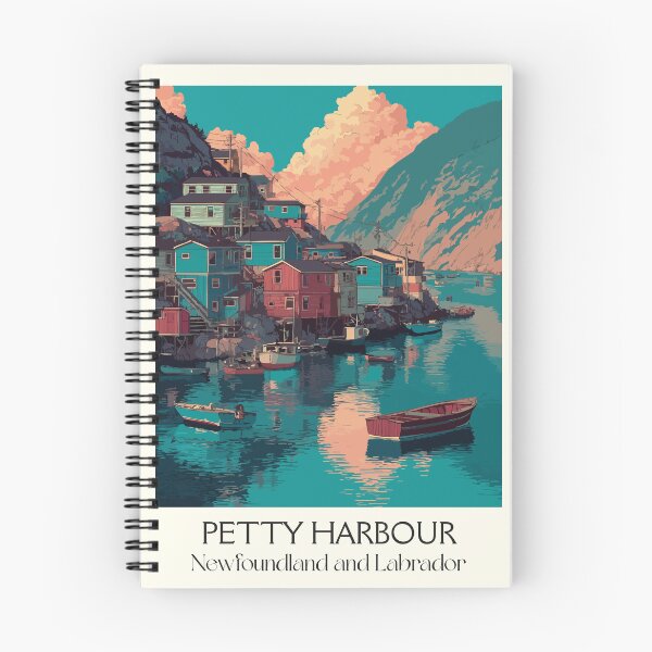 Item preview, Petty Harbour Newfoundland | Quaint Fishing Village Art designed and sold by TuncGK.