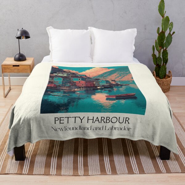Item preview, Petty Harbour Newfoundland | Quaint Fishing Village Art designed and sold by TuncGK.