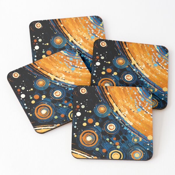 Item preview, GALACTIC DRIFT: Orbiting Lights in Midnight Bl designed and sold by davidjulie.