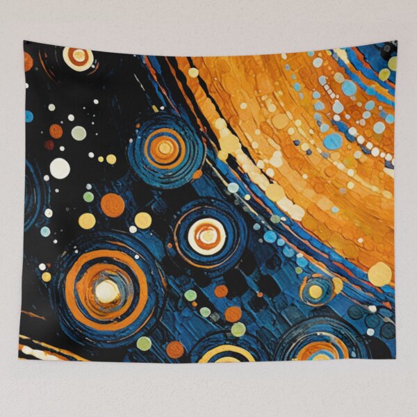 Item preview, GALACTIC DRIFT: Orbiting Lights in Midnight Bl designed and sold by davidjulie.