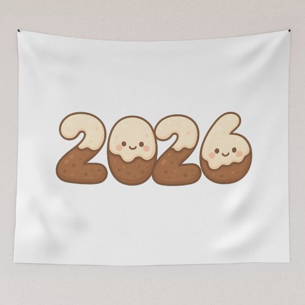 Item preview, Chocolate Dipped 2026 Cute New Year Sticker designed and sold by SassyArtistry.