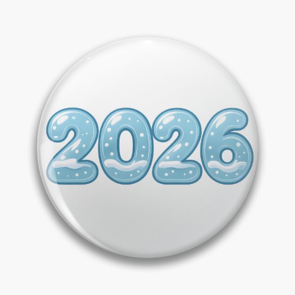 Item preview, Icy Blue 2026 Winter New Year Sticker designed and sold by SassyArtistry.
