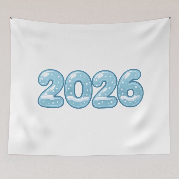 Item preview, Icy Blue 2026 Winter New Year Sticker designed and sold by SassyArtistry.