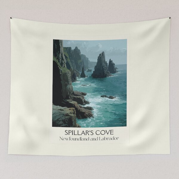 Item preview, Spillar's Cove Newfoundland | Dramatic Sea Stacks Art designed and sold by TuncGK.