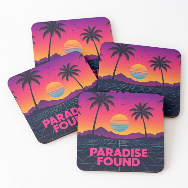 Item preview,  Paradise Found Retro Wave Sunset Art designed and sold by freackly.