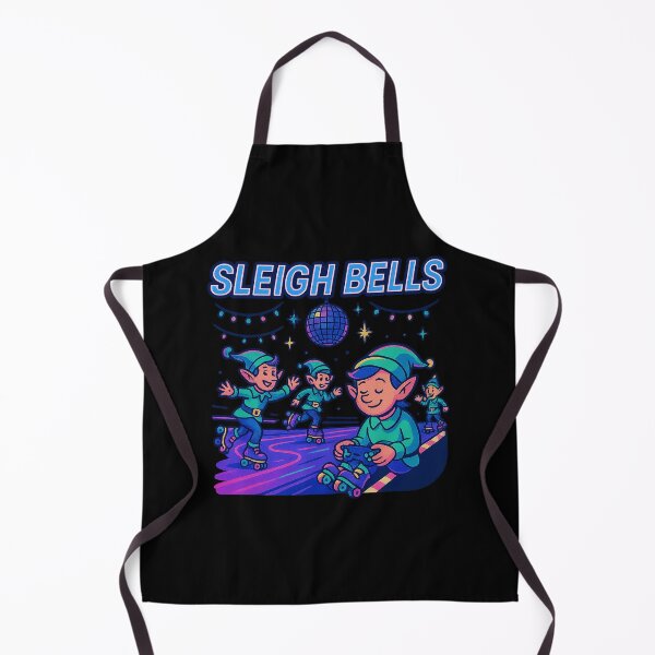 Item preview, Sleigh Bells Retro Roller-Skating Elves – Neon Holiday Rink Christmas Design designed and sold by AddictiveDesign.