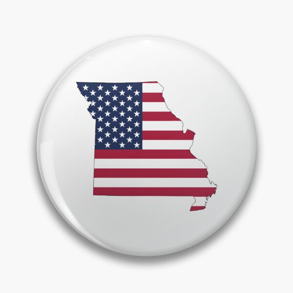 Item preview, Missouri USA Flag Silhouette – Stars and Stripes State Outline designed and sold by Paper Drip.