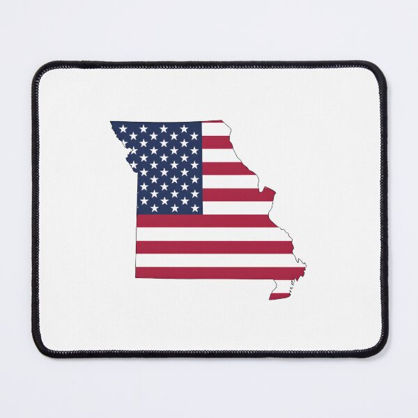 Item preview, Missouri USA Flag Silhouette – Stars and Stripes State Outline designed and sold by Paper Drip.