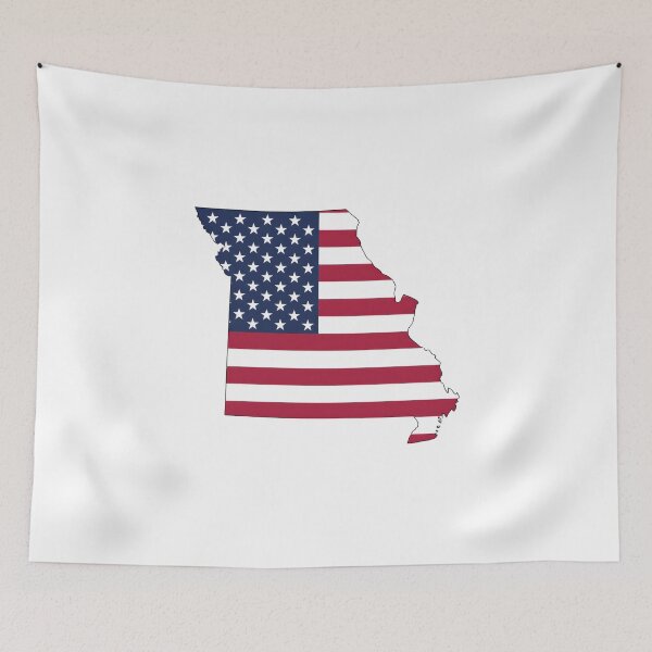 Item preview, Missouri USA Flag Silhouette – Stars and Stripes State Outline designed and sold by Paper Drip.