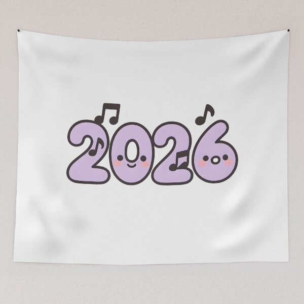 Item preview, Music 2026 Kawaii New Year Sticker designed and sold by SassyArtistry.