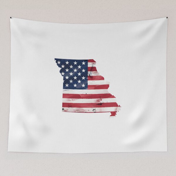Item preview, Missouri Stars & Stripes State Silhouette – Distressed Americana designed and sold by Paper Drip.