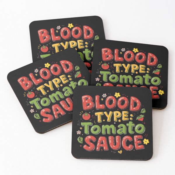 Item preview, BLOOD TYPE; TOMATO SAUCE - Italian Kitchen Humor – Fun Pasta & Food Lover Gift Idea– Fun Phrase & Cultural Joke designed and sold by Sun Sand & Sea Art.