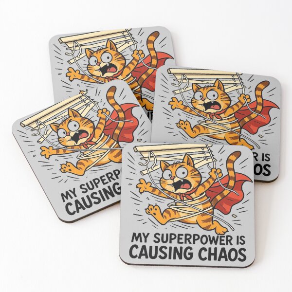 Item preview, My Superpower Is Causing Chaos - Superhero Cat designed and sold by MiLaKK.