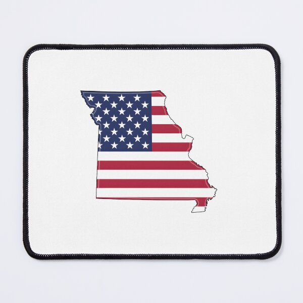 Item preview, Missouri USA Flag Silhouette – Stars and Stripes State Outline designed and sold by Paper Drip.